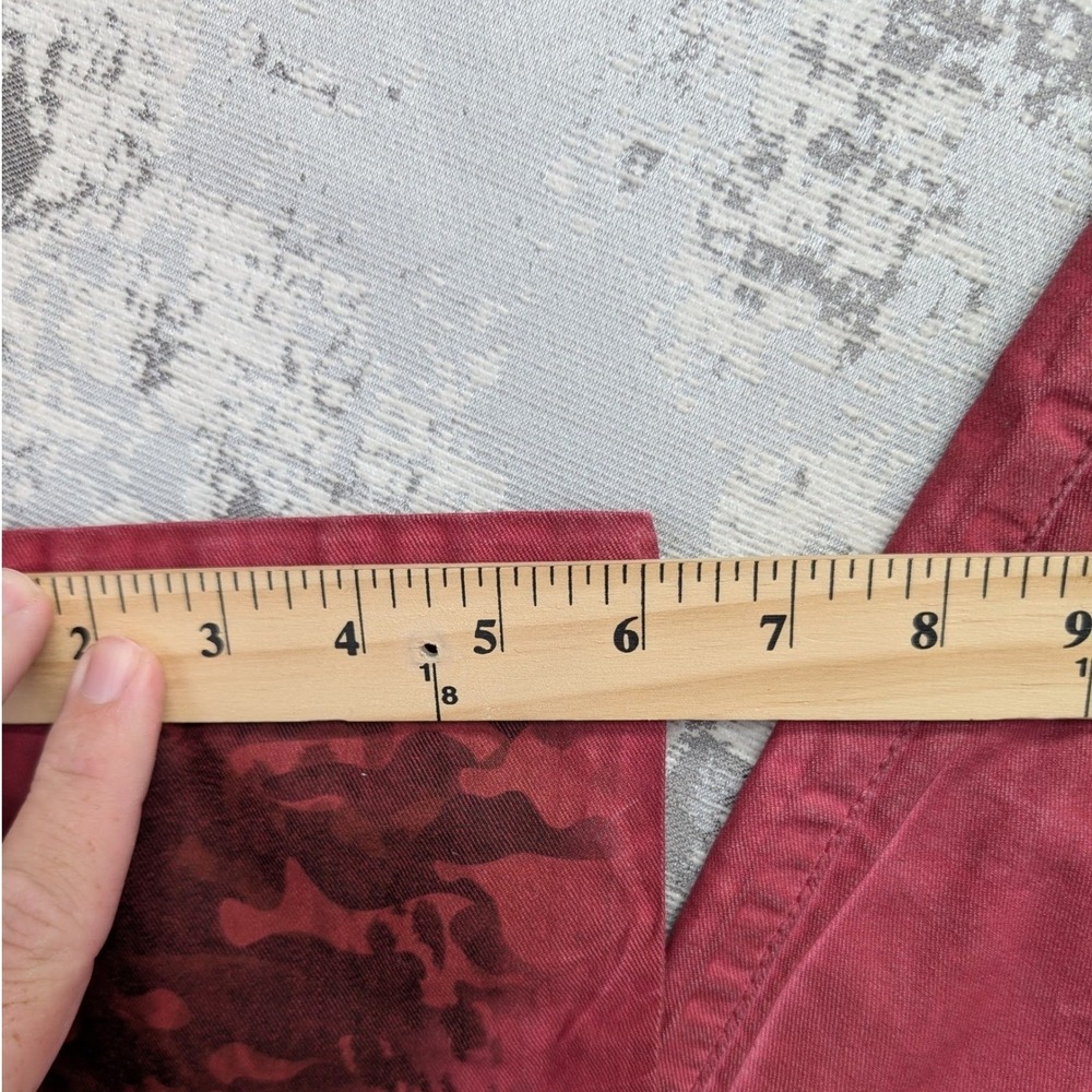 Gigi Moda Red Rock & Roll Graphic Print Button Fly Slim Pants Made in Italy XL - Picture 14 of 15